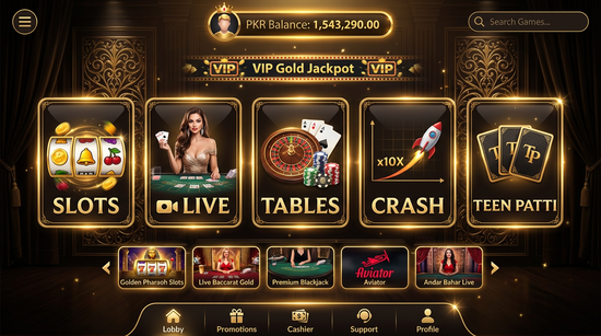 Main screen of PK Lobo Game casino page for PK players